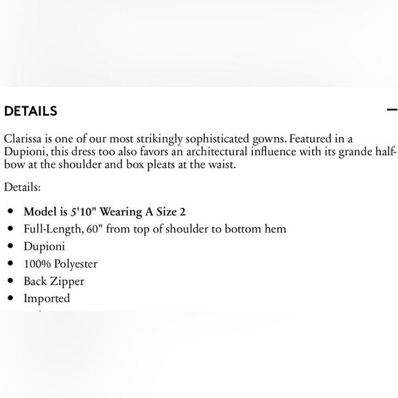 Sachin + Babi Clarissa Gown/ size 6 - Picture 10 of 11